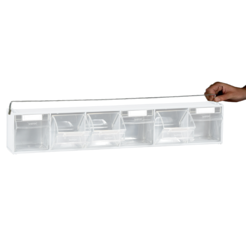 Retaining bar for 6 Door Clearbox Storage Drawer System - Pack of 10